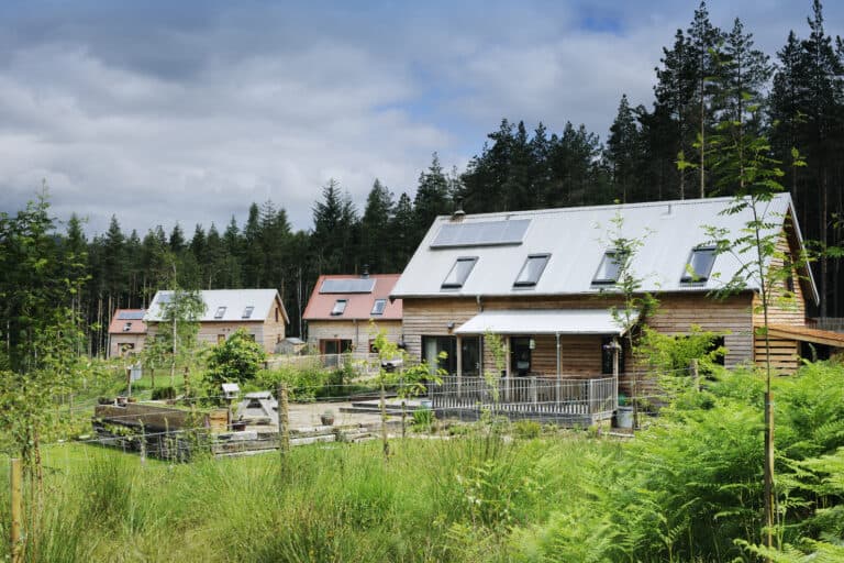 Houses and gardens in Ardgeal, Scotland